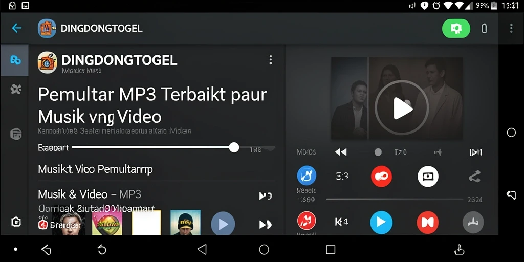 Tampilan antarmuka DINGDONGTOGEL yang menarik untuk Pemutar MP3.