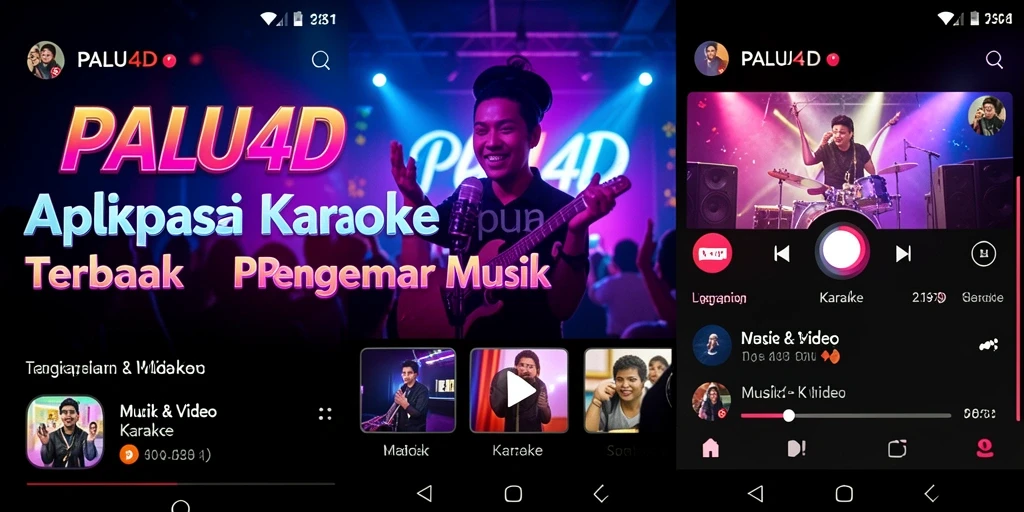 Antarmuka aplikasi PALU4D yang menarik dan mudah digunakan untuk Karaoke.