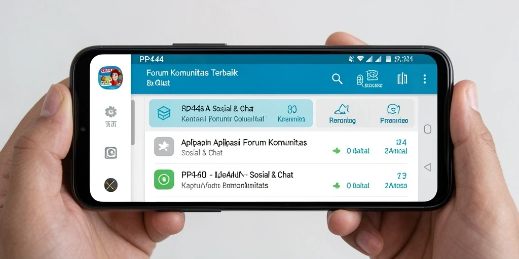Tampilan intuitif PP444 yang mendukung interaksi forum.