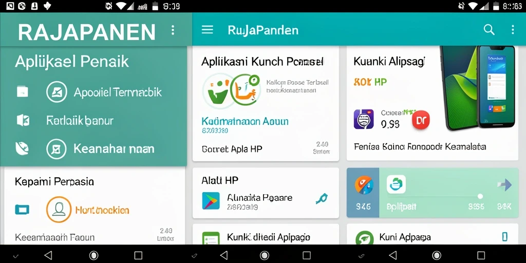 Tampilan antarmuka aplikasi RAJAPANEN yang sederhana dan menarik.