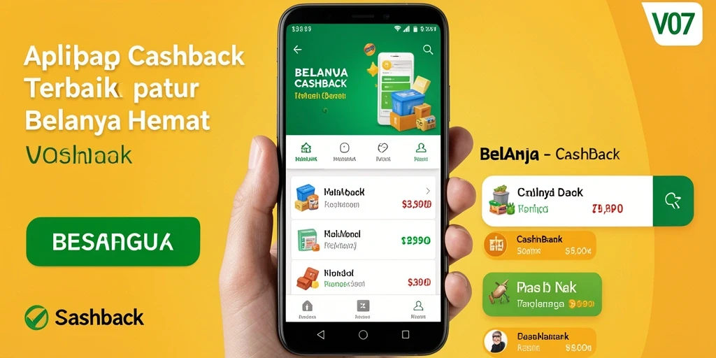 Tampilan antarmuka V07 yang sederhana dan menarik untuk fungsi Cashback.