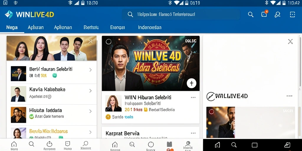 Tampilan antarmuka WINLIVE4D yang menarik dan informatif